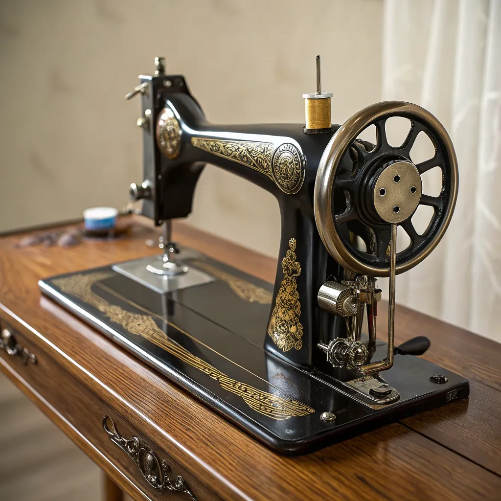 A vintage sewing machine
